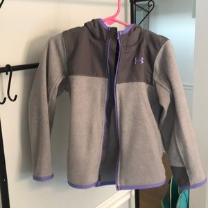 4 T Under Armour light fleece with hood